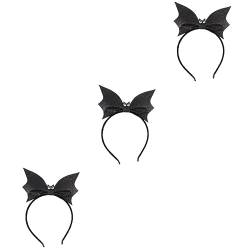 Abaodam Kürbis 3 Stück Katzenohr-Kopfschmuck Katzenohr-Haarbänder Halloween-Haarreifen Mädchenkleidung Schwarze Haargummis Für Haare Damen-Stirnbänder Kreative Kopfbedeckung von Abaodam