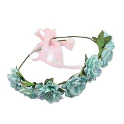 Hochzeits-Haar-Accessoires für Frauen, verstellbarer Blumenkranz, Stirnband, Brautschmuck, Blumenkronen für Hochzeit von Abcsweet