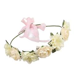 Hochzeits-Haar-Accessoires für Frauen, verstellbarer Blumenkranz, Stirnband, Brautschmuck, Blumenkronen für Hochzeit von Abcsweet