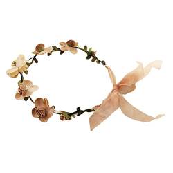 Hochzeits-Haarschmuck für Frauen, Blumen-Stirnband, florales Kopfschmuck, Brautblume, Stirnband, böhmische Blumenkrone, Kranz, Haarreifen von Abcsweet