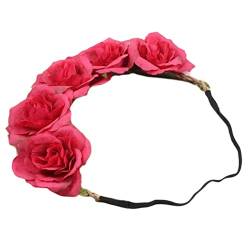 Hochzeits-Haarschmuck für Frauen, Blumenkranz, Stirnbänder, Brautschmuck, Blumen-Stirnbänder, künstliche Blumenkrone, Braut-Kopfschmuck für Hochzeit von Abcsweet