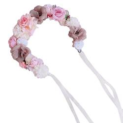 Hochzeits-Haarschmuck für Frauen, weiße Haarspangen, seitliche Blumenform, Kronen mit Band, Hochzeit, Party, Frisur, Kopfbedeckung von Abcsweet