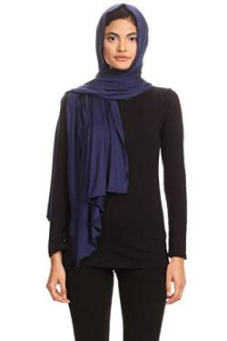 Abeelah Jersey Hijab Kopftuch für Damen - Made in USA - Muslimisch, Afrikanisch und Indisch kompatibel, Marineblau, Large von Abeelah