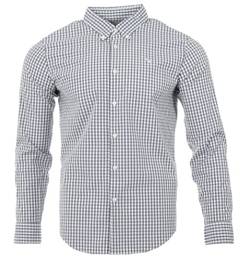 Abercrombie & Fitch Herren Kariertes Hemd (as3, Alpha, m, Regular, Regular, Grau) von Abercrombie & Fitch