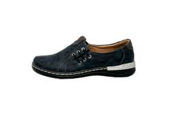 Ablovo® Damen Loafer Bequeme Mokassins Slippers Slip on Halbschuhe (Blau-Grau, EU Schuhgrößensystem, Erwachsene, Damen, Numerisch, M, 37) von Ablovo
