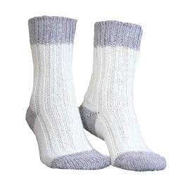 Abolengo de Alpaca Alpaka Socken, kuschelig weich naturweiß-hellgrau 31-34 von Abolengo de Alpaca