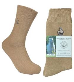Abolengo de Alpaca Deine Alpaka Socke, besonders weich und kuschelig, passen auch perfekt in Schuhen, beige 35-38 von Abolengo de Alpaca