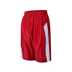Abovewater Herren Basketball Shorts mit tiefen Taschen Laufshorts & Gym Training Shorts mit Kordelzug, Rot#2, X-Groß von Abovewater