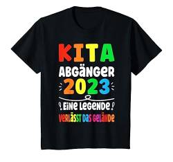 Kinder Kita Abgänger 2023 Eine Legende Verlässt das Gelände Schule T-Shirt von Abschied Kindergarten Einschulung Schulkind