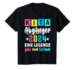 Kinder Kita Abgänger 2024 Schulkind Einschulung Schule Letzter Tag T-Shirt von Abschied Kita Kitaabgänger 2024 Kindergarten Kiga