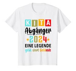 Kinder Kita Abgänger 2024 Schulkind Einschulung Schule Letzter Tag T-Shirt von Abschied Kita Kitaabgänger 2024 Kindergarten Kiga