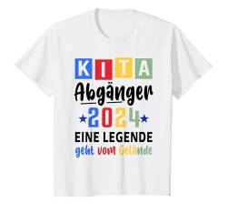 Kinder Kita Abgänger 2024 Schulkind Einschulung Schule Letzter Tag T-Shirt von Abschied Kita Kitaabgänger 2024 Kindergarten Kiga
