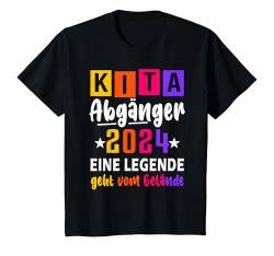 Kinder Kita Abgänger 2024 Schulkind Einschulung Schule Letzter Tag T-Shirt von Abschied Kita Kitaabgänger 2024 Kindergarten Kiga