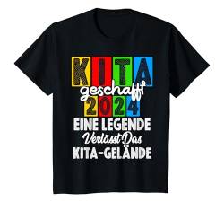 Kinder Kita geschafft 2024 Kita Abgänger Kita Abschluss 2024 Kinder T-Shirt von Abschied Kita Kitaabgänger 2024 Kindergarten Kiga