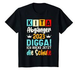 Kinder Kita Abgänger 2023 Schulkind Einschulung Schule Letzter Tag T-Shirt von Abschied Kita Kitaabgänger Kindergarten Kiga