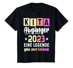 Kinder Kita Abgänger 2023 Schulkind Einschulung Schule Letzter Tag T-Shirt von Abschied Kita Kitaabgänger Kindergarten Kiga