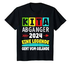 Kinder Kita Abgänger 2024 Schulkind Einschulung Schule Letzter Tag T-Shirt von Abschied Kita Kitaabgänger Kindergarten Kiga