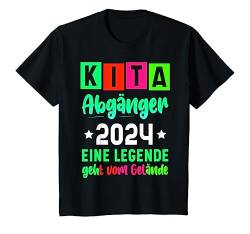 Kinder Kita Abgänger 2024 Schulkind Einschulung Schule Letzter Tag T-Shirt von Abschied Kita Kitaabgänger Kindergarten Kiga