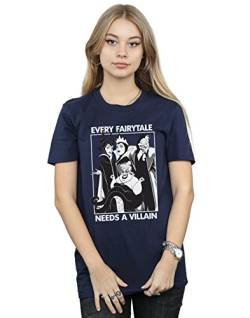 Disney Damen Every Fairy Tale Needs A Villain Boyfriend Fit T-Shirt Navy Blau XX-Large von Absolute Cult