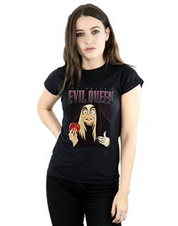 Disney Damen Snow White Evil Queen Montage T-Shirt Schwarz Medium von Absolute Cult