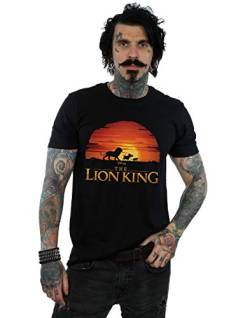 Disney Herren The Lion King Movie Sunset Logo T-Shirt Schwarz X-Large von Absolute Cult