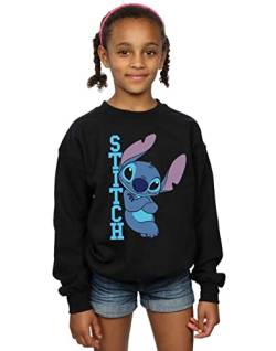 Disney Mädchen Lilo and Stitch Posing Sweatshirt Schwarz 7-8 Years von Absolute Cult