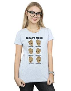 Marvel Damen Guardians of The Galaxy Groot Today's Mood T-Shirt Sport Grau Medium von Absolute Cult