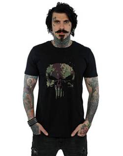 Marvel Herren The Punisher TV Series Camo Skull T-Shirt Schwarz XX-Large von Absolute Cult