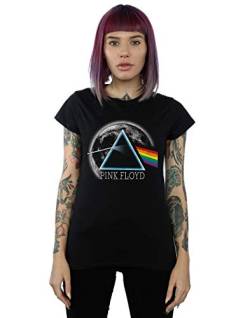 Pink Floyd Damen Dark Side of The Moon Distressed T-Shirt Schwarz Medium von Absolute Cult