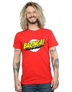 The Big Bang Theory Herren Sheldon Bazinga T-Shirt Rot Medium von Absolute Cult