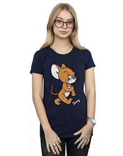 Tom and Jerry Damen Angry Mouse T-Shirt Navy Blau Large von Absolute Cult