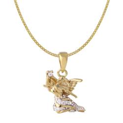 Acalee 50-1017 Kinder Goldkette mit Engel Gold 333 / 8K Halskette von Acalee