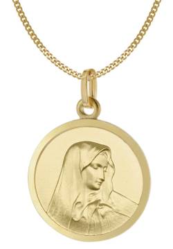 Acalee 50-1024 Halskette mit Madonna Anhänger Gold 333 Maria Dolorosa Ø 18 mm von Acalee