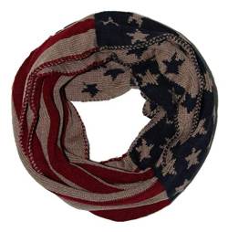 Accires Winter Sterne Strick Loop Schal USA Amerika (blau beige) von Accires