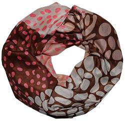 Accires leichter Punkte Damen Loop Schal mit kräftigen Farben (bordeaux multi) von Accires