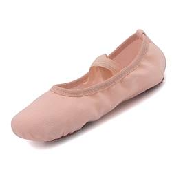 Acfoda Ballettschuhe Kinder mit Geteilte Ledersohle Tanz Schläppchen Mädchen Leinen Ballettschläppchen Damen Ballett Gymnastik Schuhe 38 von Acfoda