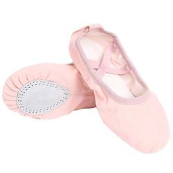 Flyd Ballettschuhe Gymnastikschuhe Ballettschläppchen Damen Ballerinas Tanzschuhe Frauen Schläppchen, Pink Hellrosa, 28 EU von Acfoda