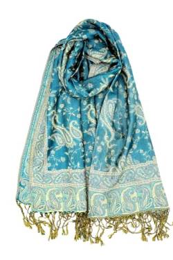 Achillea Damen Achi23 Pashmina-Schal, Blaugrün 2, 28" W x 76" L von Achillea