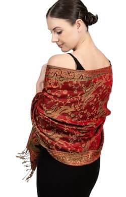 Achillea Damen Achi23 Pashmina-Schal, rot, 28" W x 76" L von Achillea