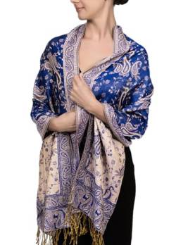 Achillea Pashmina-Schal für Damen, königsblau, 28" W x 76" L von Achillea