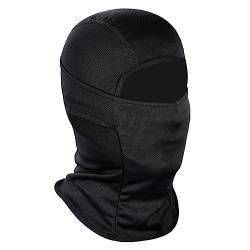 Achiou Skimaske für Herren und Damen, Sturmhaube, Gesichtsmaske, Shiesty Maske, UV-Schutz, leicht, für Motorrad, Snowboard, Schwarz, Einheitsgröße von Achiou