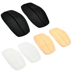 Acizi BH-Band Kissenhalter Silikon rutschfeste biegsamen Schulter Protektoren Pads BH-Kissen Pads 3 Paar (schwarz-beige und weiß) von Acizi