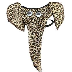 Acizi Männer Sexy Low Waist Long U Ausbuchtung Pouch Elephant Trunk Unterwäsche Briefs (Leopard) von Acizi