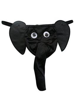 Acizi Männer Sexy Low Waist Long U Ausbuchtung Pouch Elephant Trunk Unterwäsche Briefs (Schwarz) von Acizi