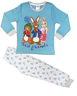 Peter Rabbit Best Friends Unisex Pyjama-Set, Alter 3-4 und 5-6 Jahre Gr. 5-6 Jahre, blau von Ackroyd