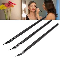 Gebogener Eyeliner-Pinsel, 3 Stück, Eye Define, Gebogener Eyeliner-Pinsel, Professionelles Make-up, Ultrafeine Abgewinkelte Gel-Eyeliner-Pinsel, Kosmetisches Werkzeug für von Acouto