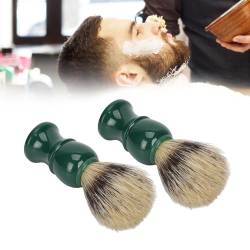 Haar-Rasierpinsel, 2 Stück, Bartreinigungsbürste, Reichhaltig Schäumend, Weiches Haar, Harzgriff, Bartpflegebürste, Bartschaumbürste für Männer von Acouto