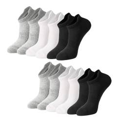 Acramy Baumwolle Sneaker Socken 6er Pack Unisex Kurze Laufsocken Damen Herren Atmungsaktiv Sportsocken (39-42, Mehrfarbig) von Acramy