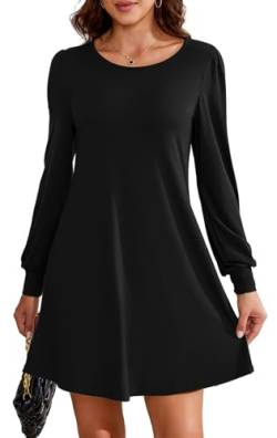 Actcat Women's Long Sleeve Dress Schickes Midi-Kleid mit Taschen in Rockabilly-Stil, lässige Damenbekleid von Actcat