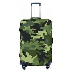 AdaNti Reisegepäck-Abdeckung, Camouflage-Grüner Druck, elastisch, waschbar, Gepäckschutz für 45,7-81,3 cm Gepäck, Schwarz , L von AdaNti